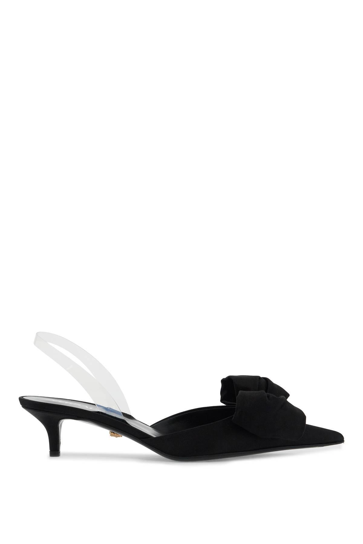 Alia 45 Satin Slingback Pumps In Black Product Image