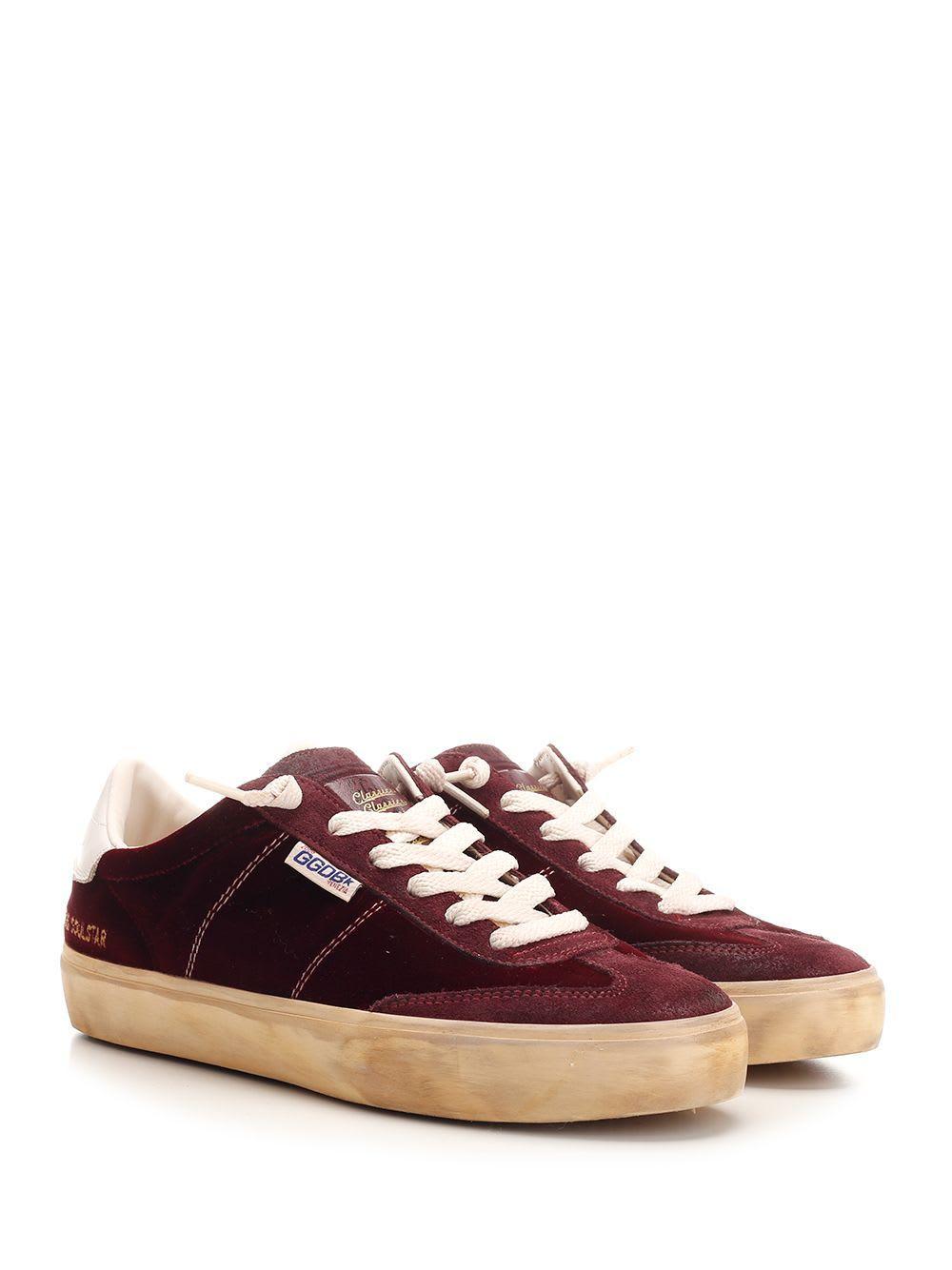 Soul-star Velvet & Suede Sneaker In Beige Product Image