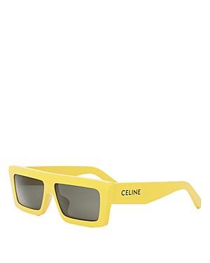 Mens 57MM Flat-Top Rectangular Sunglasses Product Image