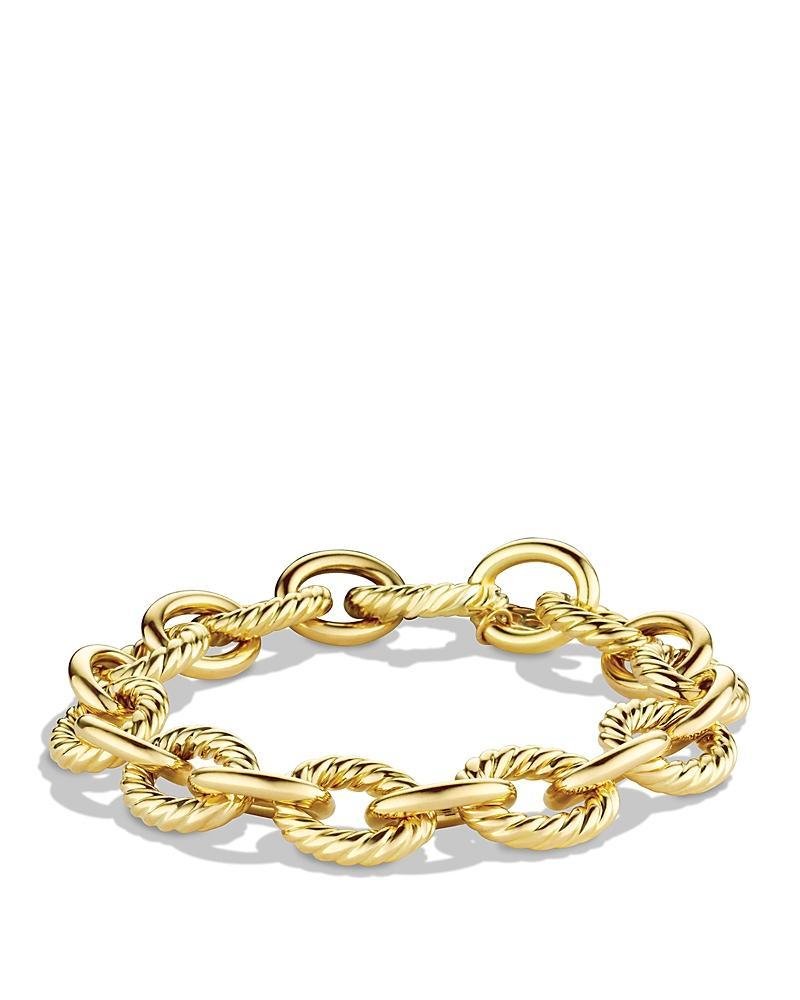 Womens Oval Link Chain Bracelet in 18K Yellow Gold Product Image