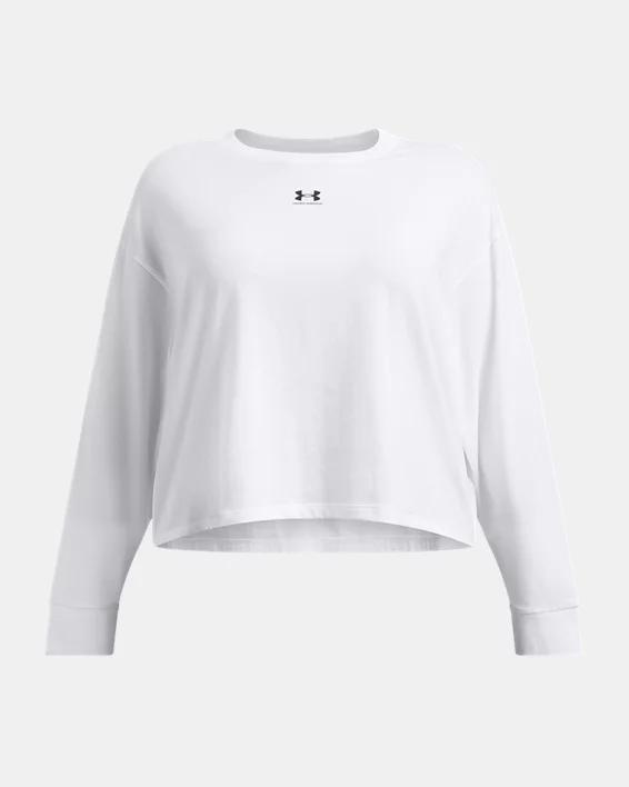 Under Armour Womens Active Campus Boxy Cropped Long-Sleeve T-Shirt Product Image