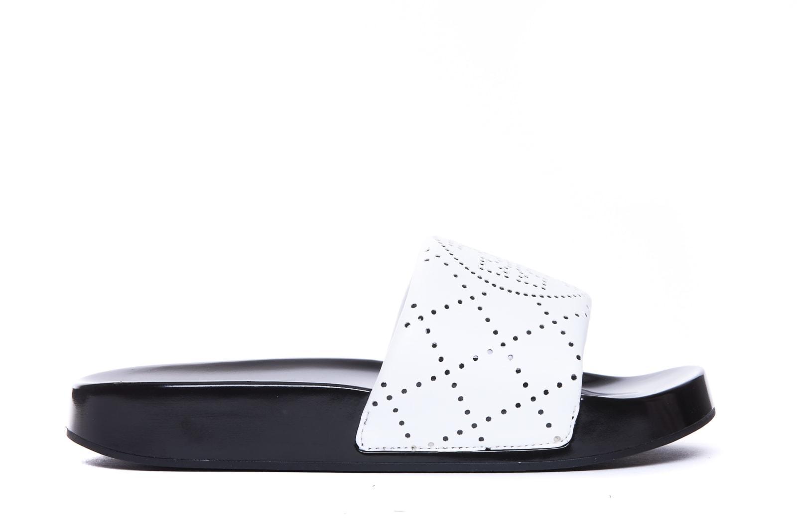 TORY BURCH Double T Sliders In Blanco Product Image