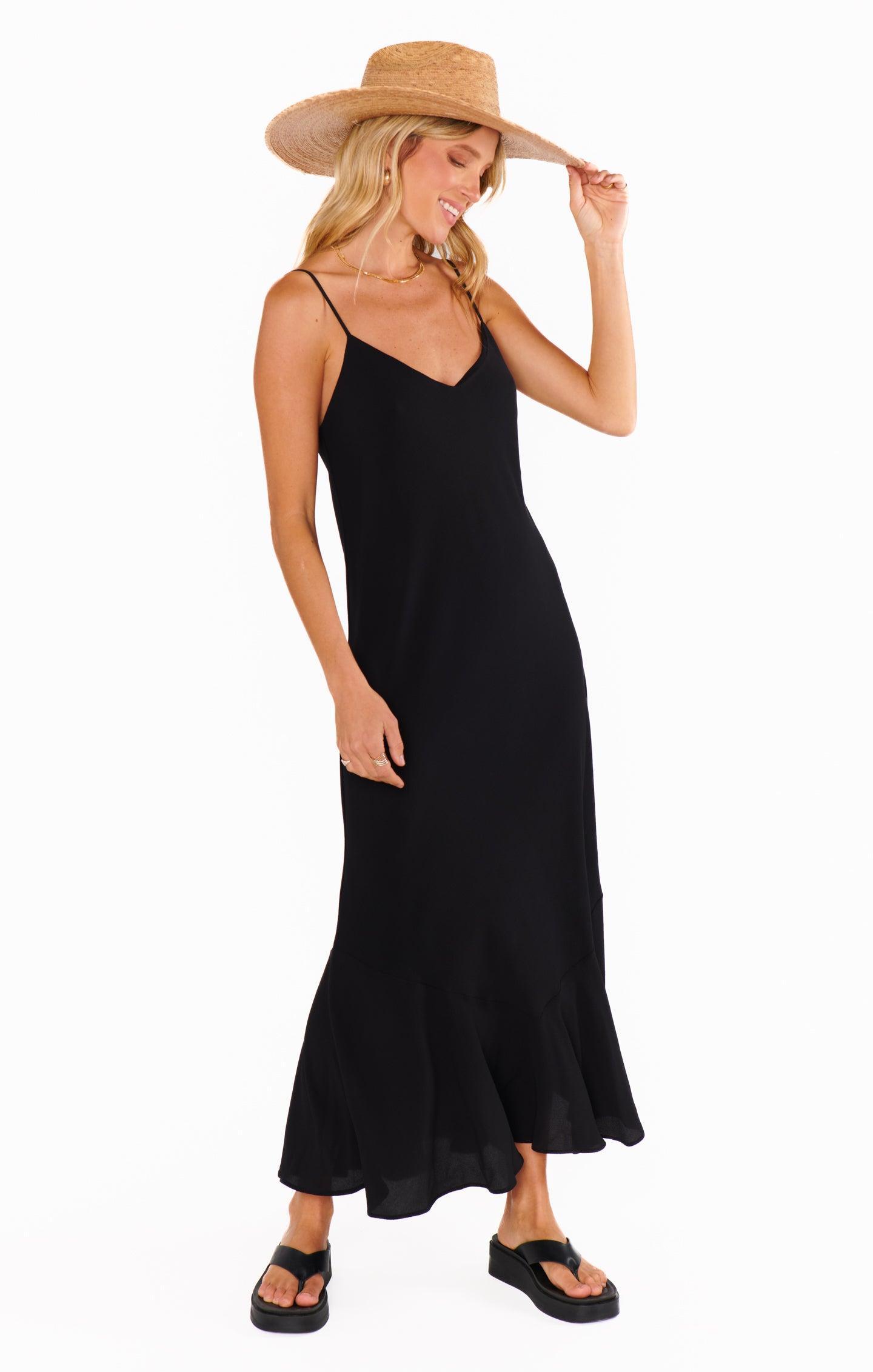 Uptown Slip Dress ~ Black Product Image