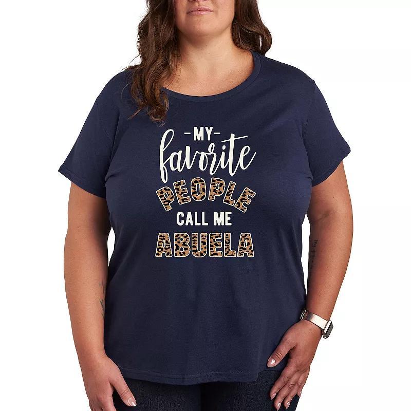 Plus Favorite People Abuela Graphic Tee, Womens Heather Grey Product Image