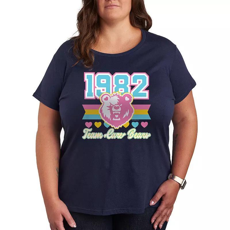 Plus Care Bears 1982 Team Graphic Tee, Womens Grey Green Product Image