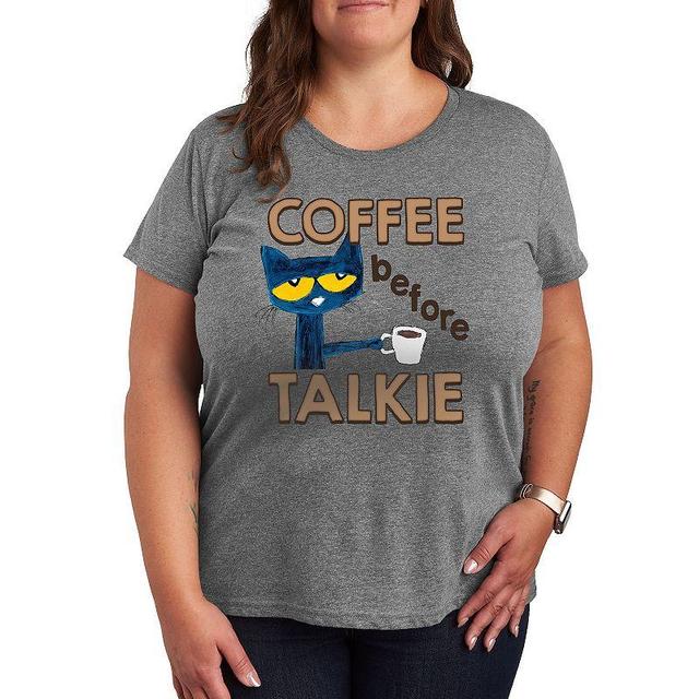 Plus Pete the Cat Coffee Graphic Tee, Womens Product Image