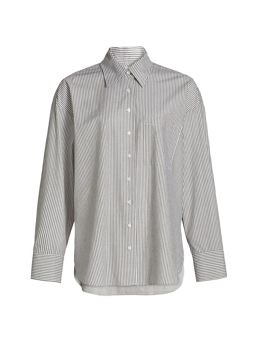 Womens Sydney Striped Poplin Shirt Product Image