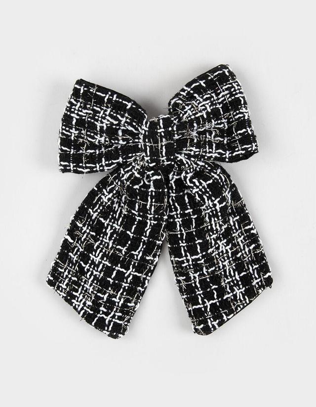 FULL TILT Oversized Plaid Bow Clip Product Image