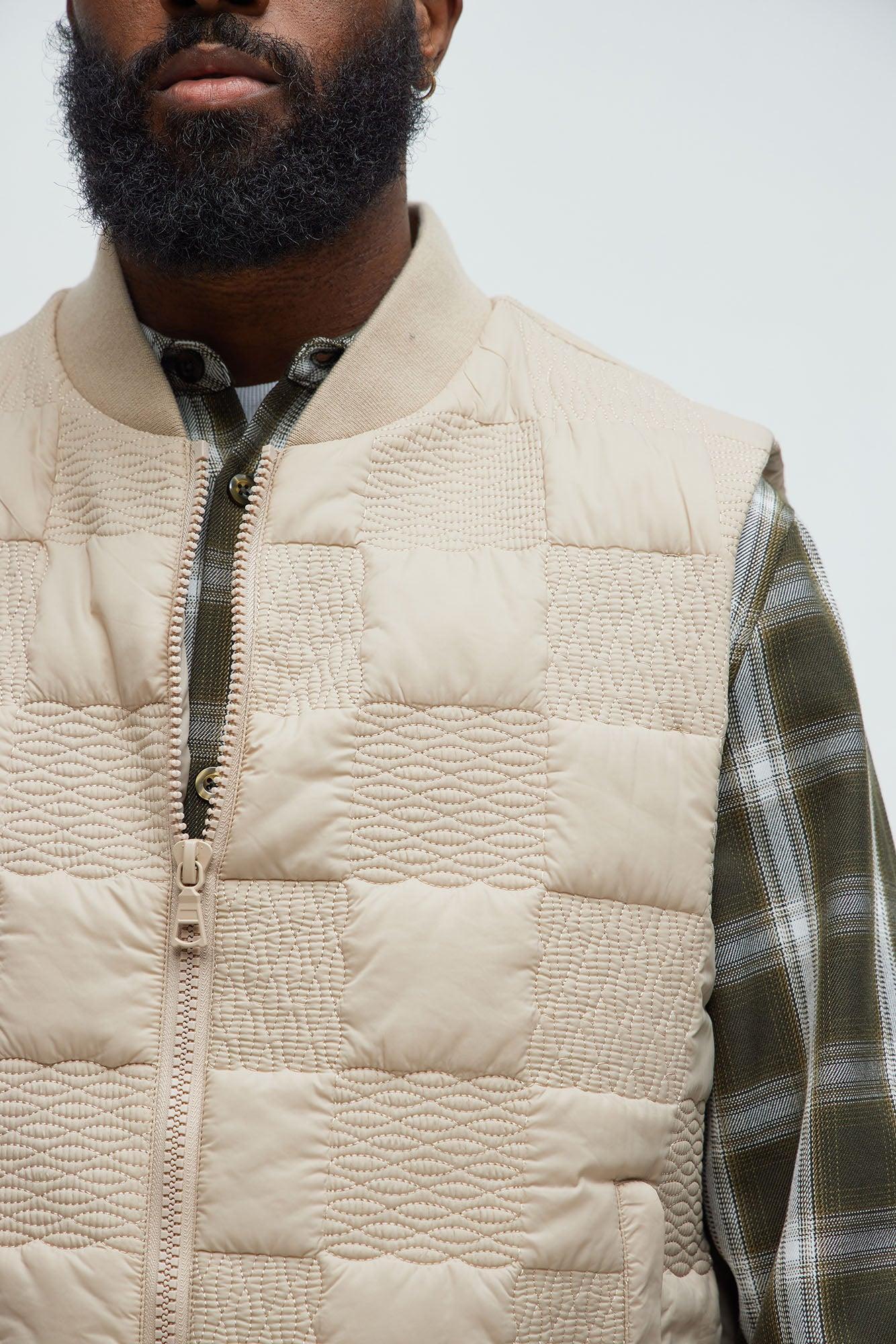 Easton Quilted Vest - Tan Product Image