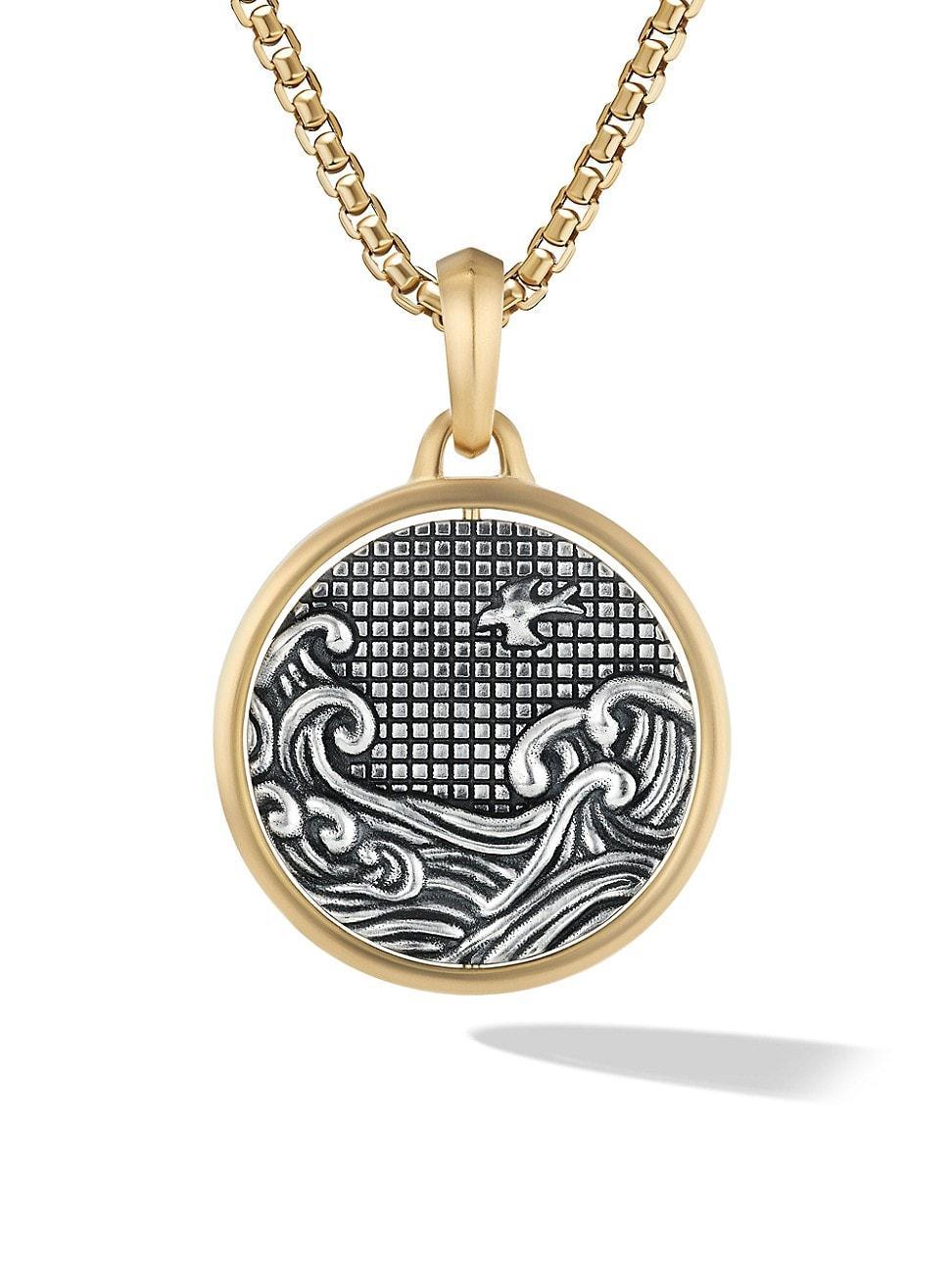 David Yurman Water & Fire Duality Amulet in Sterling Silver with 18K Yellow Gold Product Image