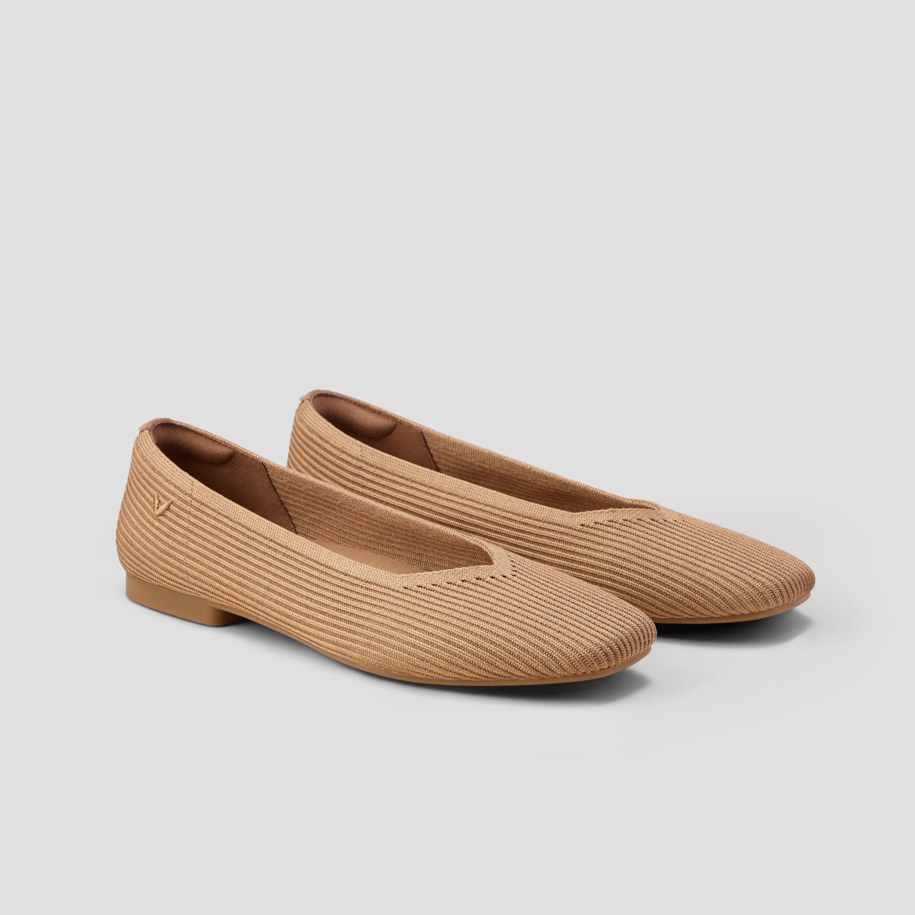 Square-Toe V-Cut Flats (Margot 2.0) Product Image