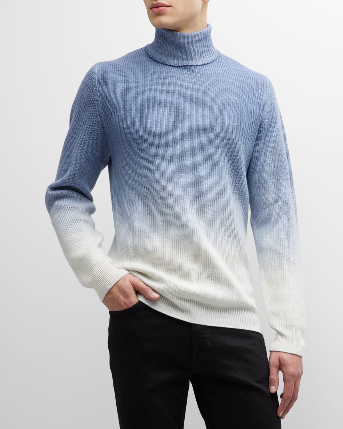 Mens Ombre Wool Turtleneck Sweater Product Image