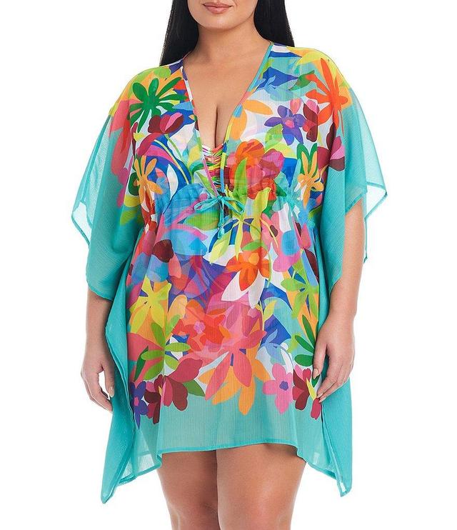 Bleu Rod Beattie Plus Size Away We Go Swim Cover-Up Caftan Product Image