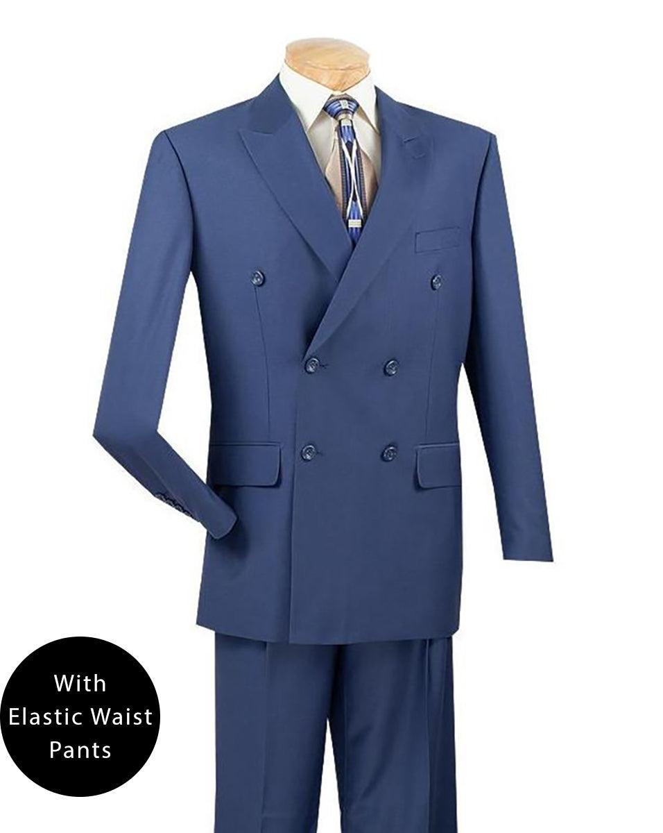 Ramses Collection - Double Breasted 2 Piece Suit Regular Fit in Blue Product Image