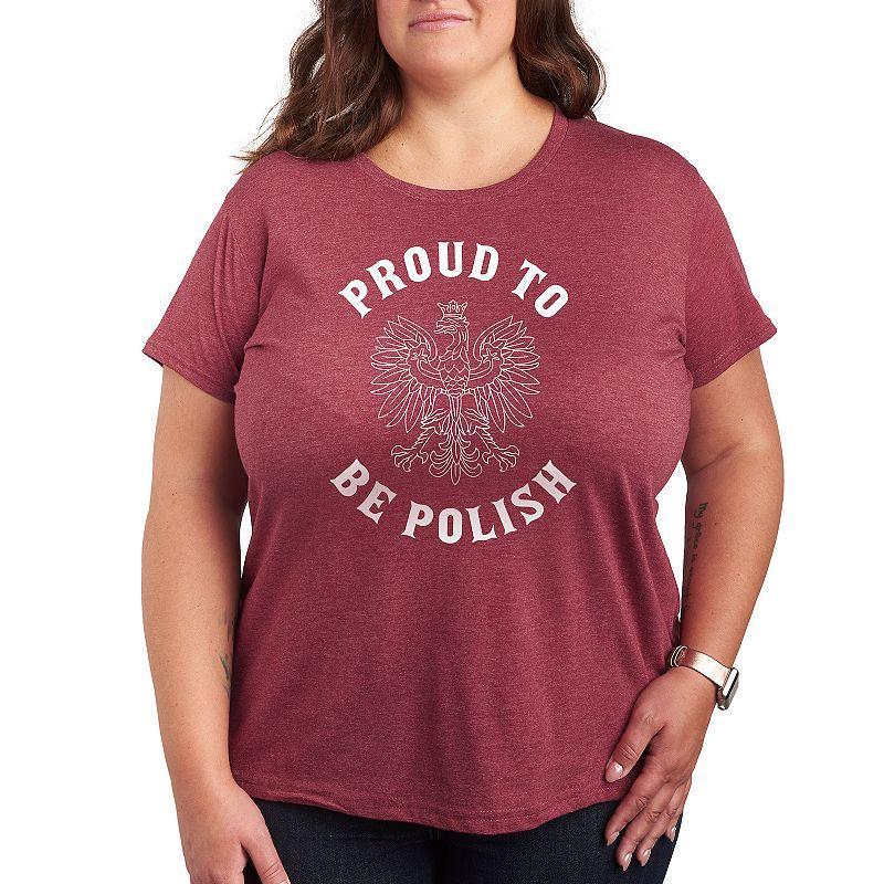 Plus Proud To Be Polish Graphic Tee, Womens Product Image