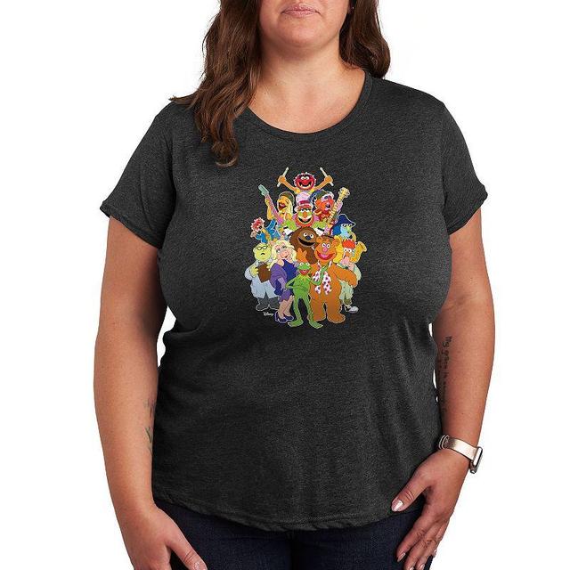 Disneys Alice in Wonderland Plus Mad As A Hatter Graphic Tee, Womens Grey Royal Blue Product Image