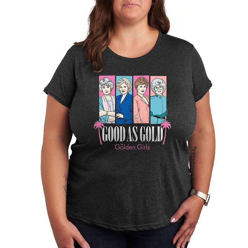 Plus Golden Girls Good As Gold Graphic Tee, Womens Heather Grey Product Image