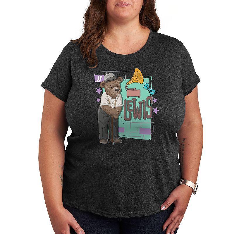 Plus IF Movie Lewis Poster Graphic Tee, Womens Heather Grey Product Image