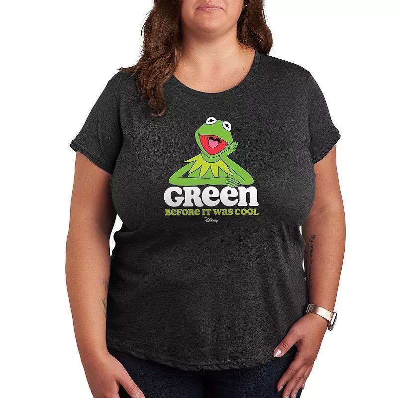 Disneys The Muppets Kermit Plus Green Before It Was Cool Graphic Tee, Womens Heather Grey Product Image