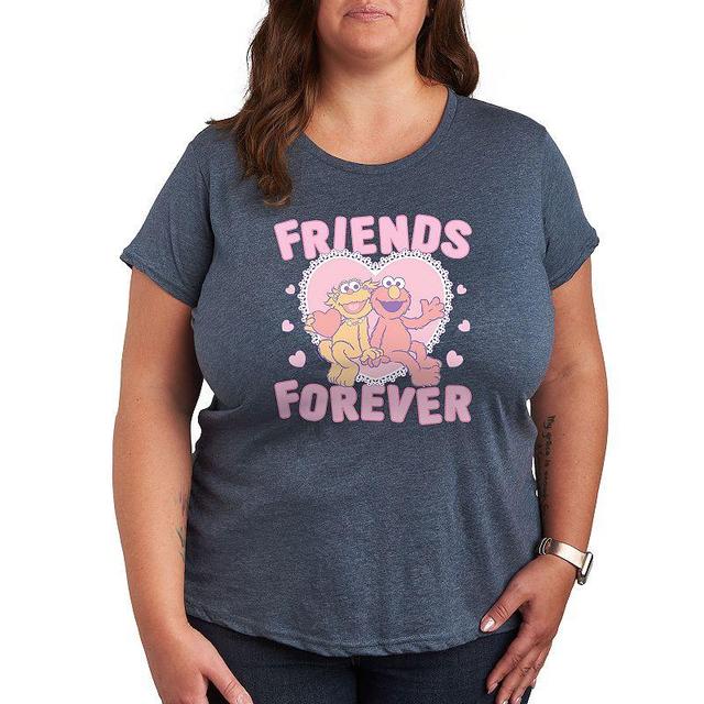 Plus Sesame Street Friends Forever Graphic Tee, Womens Product Image