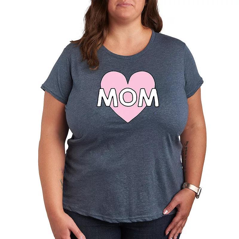 Plus Mom Heart Graphic Tee, Womens Product Image