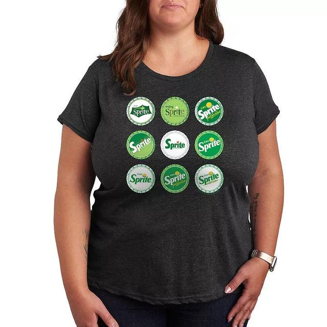 Plus Sprite Bottle Cap Evolution Graphic Tee, Womens Heather Grey Product Image