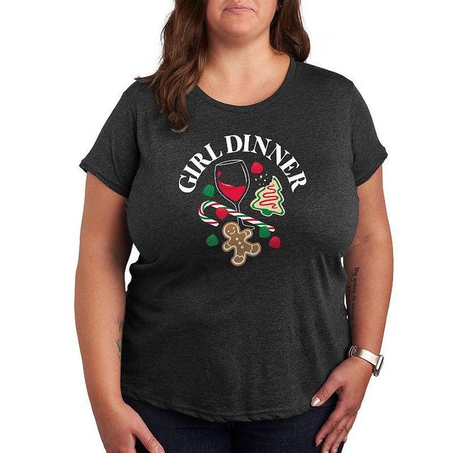 Womens Valentines Flower Truck Graphic Tee Heather Grey Product Image