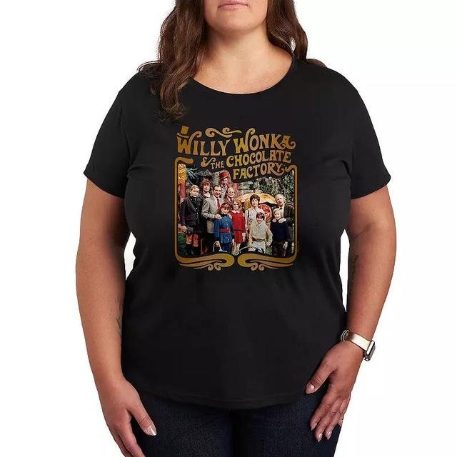 Plus Willy Wonka and the Chocolate Factory Willy Wonka Cast Photo Graphic Tee, Womens Product Image