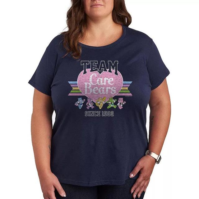 Plus Care Bears Team Graphic Tee, Womens Heather Grey Product Image