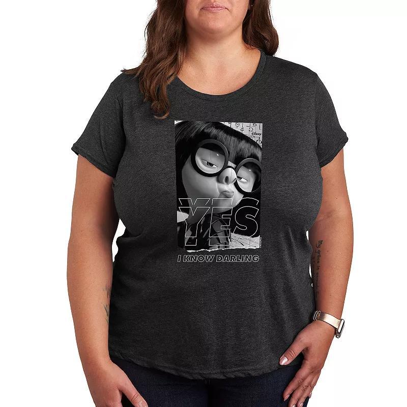 Disney / Pixars The Incredibles Edna Plus Yes Darling Graphic Tee, Womens Product Image