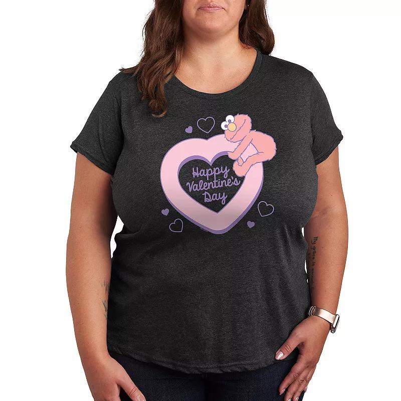 Plus Sesame Street Valentines Day Graphic Tee, Womens Product Image