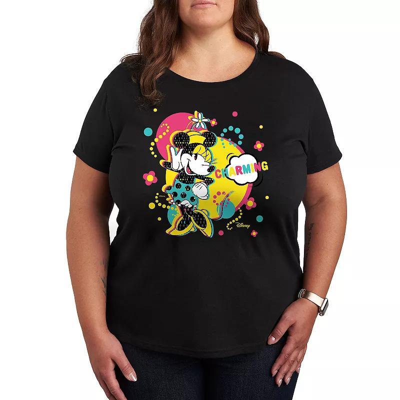 Disneys Minnie Mouse Plus Charm Graphic Tee, Womens Product Image