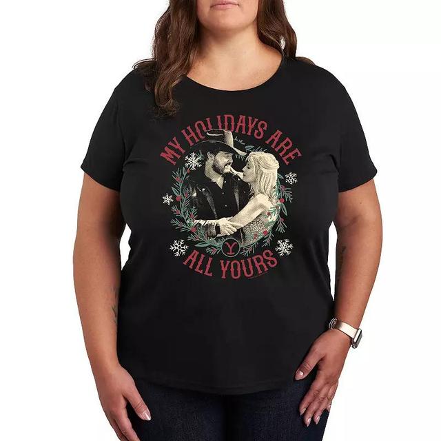 Plus Size Yellowstone Holidays Graphic Tee, Womens Product Image