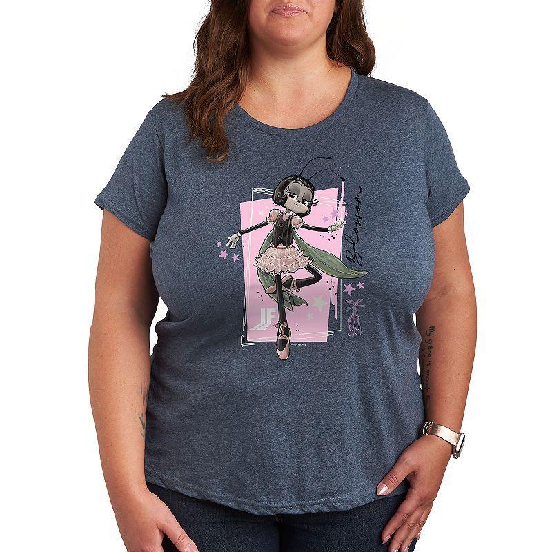 Plus IF Movie Blossom Sketchbook Graphic Tee, Womens Med Grey Product Image