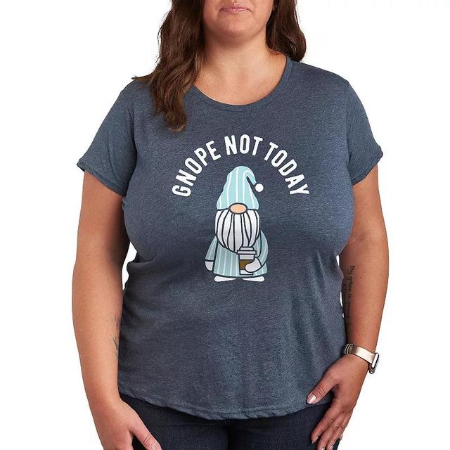 Plus Gnope Not Today Sleepy Gnome Graphic Tee, Womens Product Image