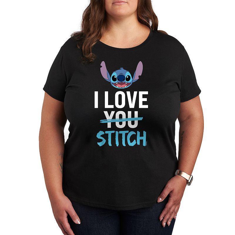 Disneys Lilo & Stitch Plus I Love Stitch Graphic Tee, Womens Product Image