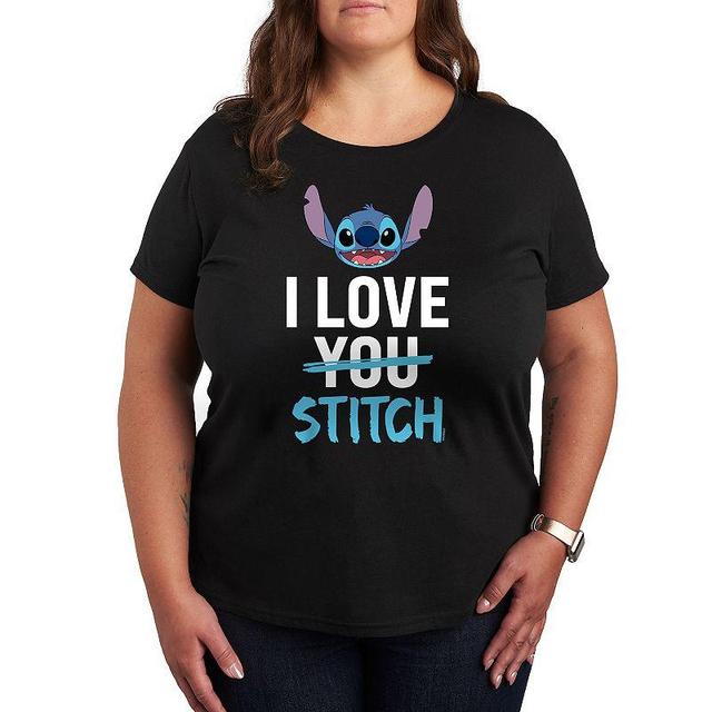 Disneys Lilo & Stitch Plus I Love Stitch Graphic Tee, Womens Product Image