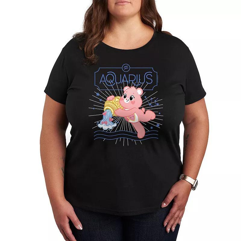 Plus Care Bears Aquarius Graphic Tee, Womens Black Product Image