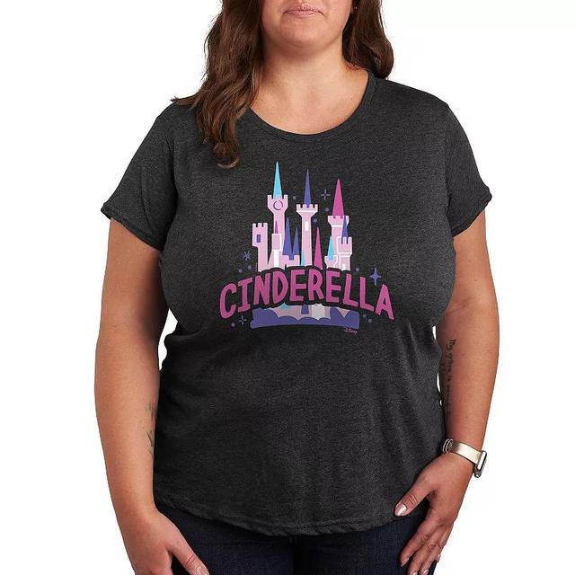 Disney Princess Cinderella Plus Castle Graphic Tee, Womens Product Image