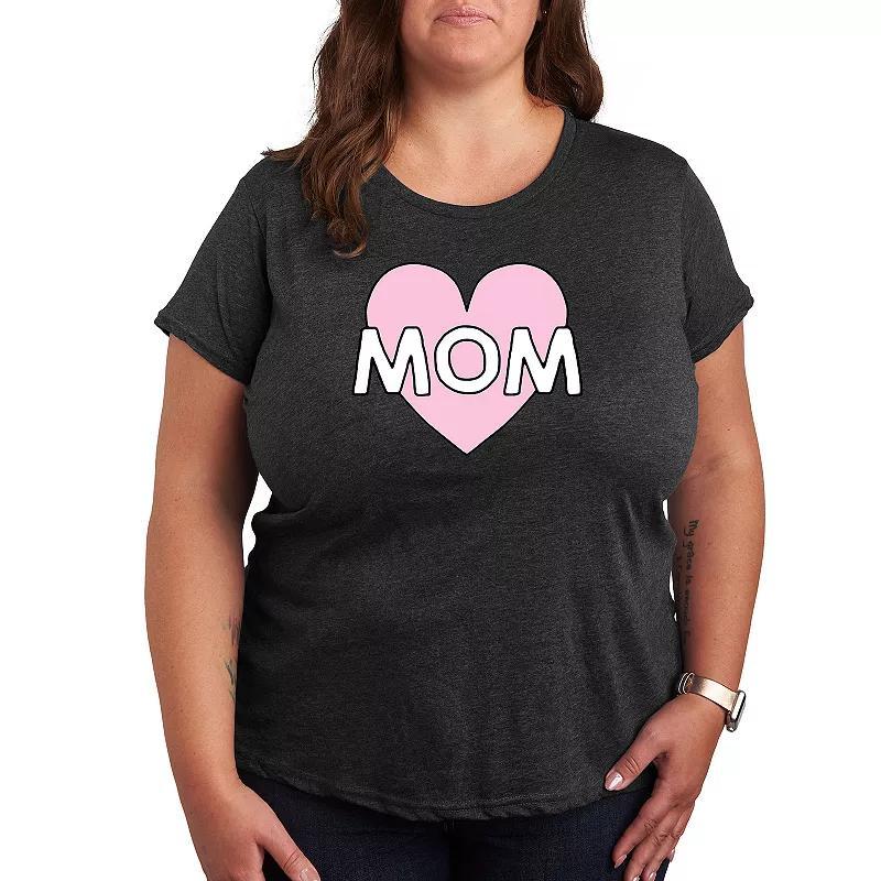 Plus Mom Heart Graphic Tee, Womens Product Image