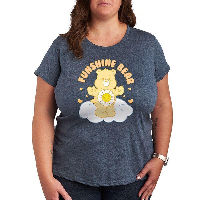 Plus Care Bears Funshine Bear Graphic Tee, Womens Med Grey Product Image