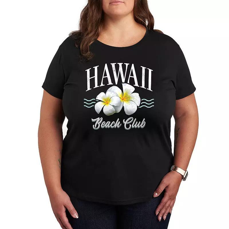 Instant Message Womens Womens Tee Shirts BLACK - Black Hawaii Beach Club Graphic Tee - Women & Plus Product Image