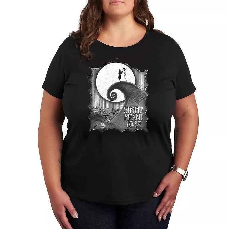 Disneys The Nightmare Before Christmas Plus Simply Meant To Be Graphic Tee, Womens Product Image