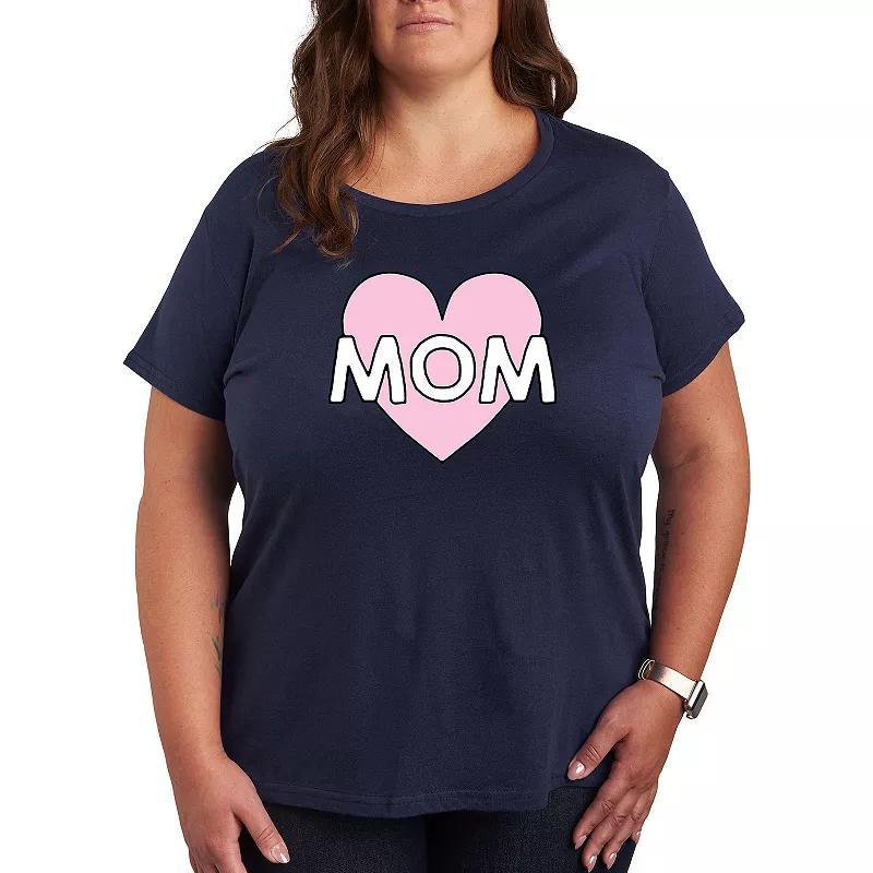 Plus Mom Heart Graphic Tee, Womens Product Image