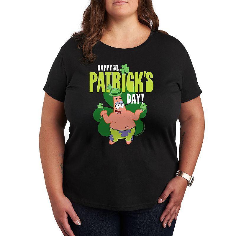 Plus SpongeBob SquarePants Happy St. Patricks Day Graphic Tee, Womens Product Image