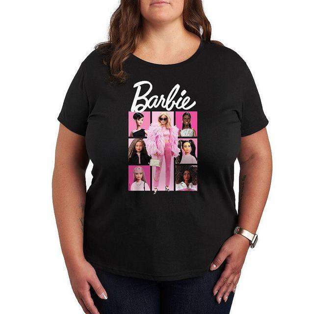 Plus Barbie Pink Grid Graphic Tee, Girls Product Image