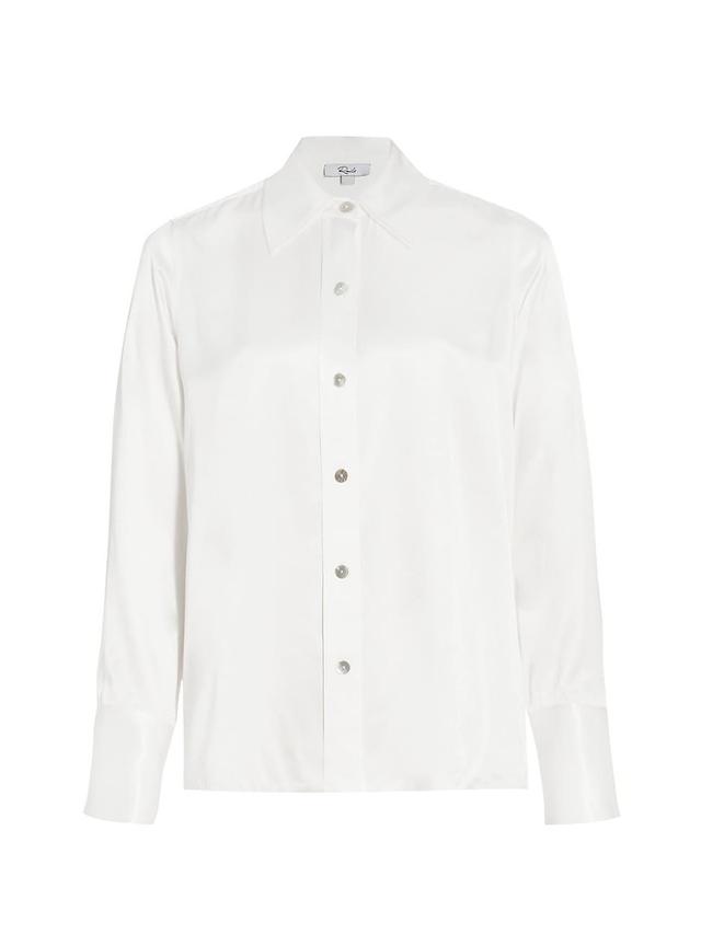 Womens Andrea Satin Button-Front Shirt Product Image