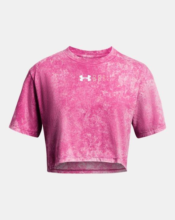 Women's UA Wash Logo Repeat Crop Short Sleeve Product Image