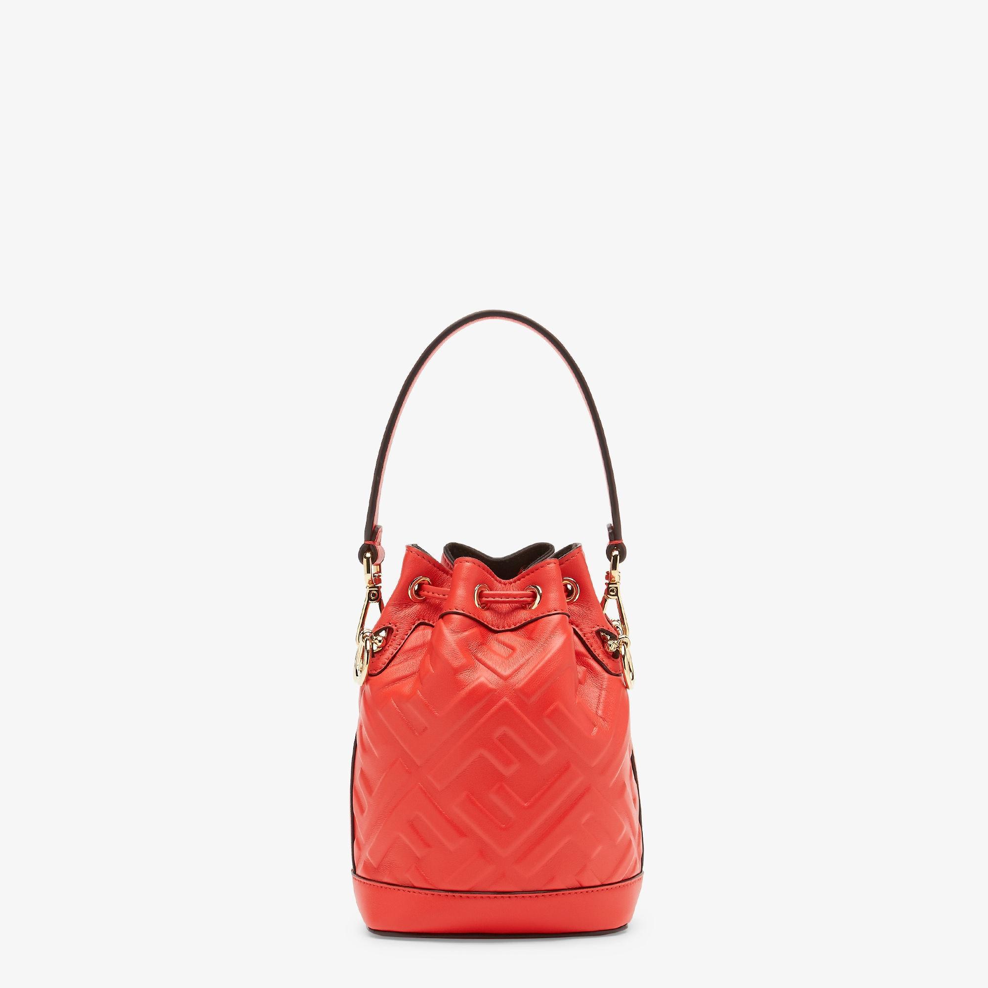 Mon TresorRed leather mini-bag with FF motif Product Image