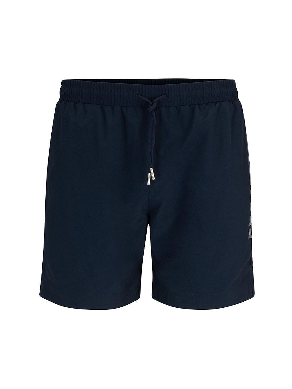 Mens Quick-drying swim shorts with metallic logo Product Image